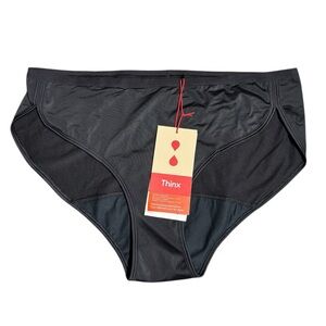 Thinx Sport Moderate Absorbency Period Underwear Black Size 2X NWT Womens